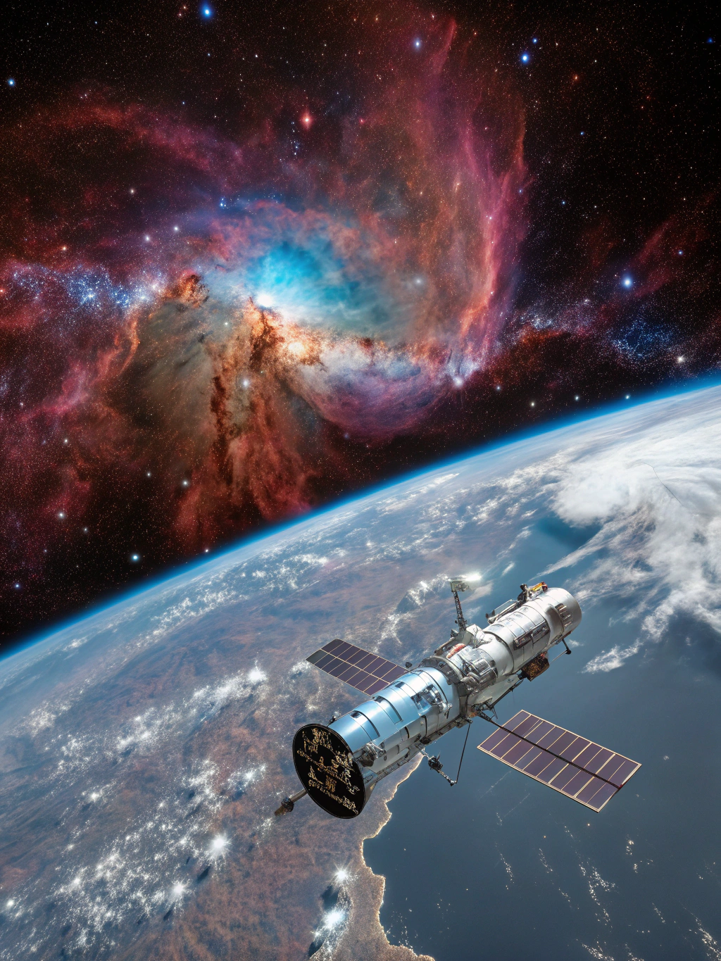 High-resolution capture of a distant nebula through a citizen science telescope