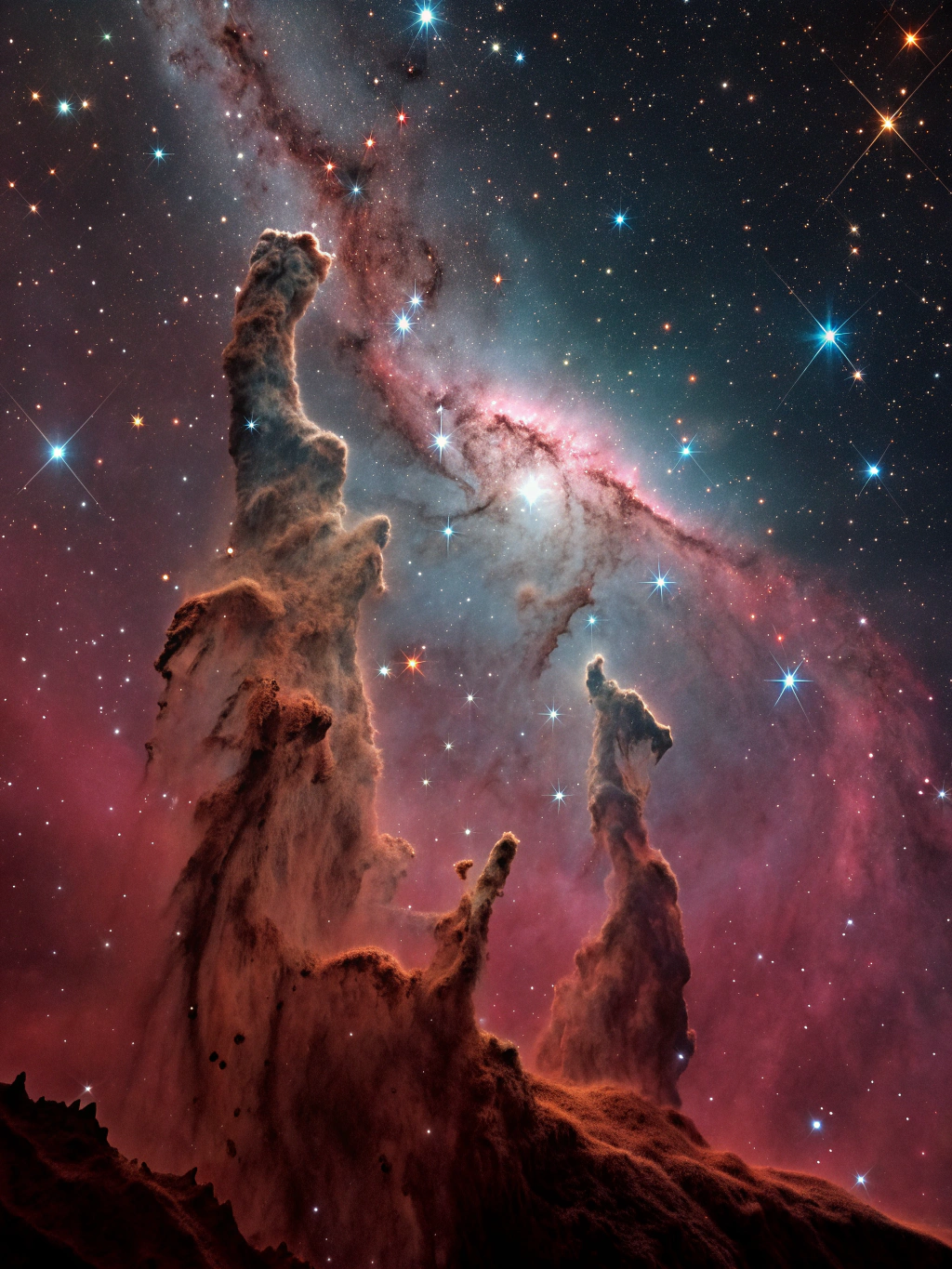 Narrowband imaging of the Pillars of Creation in the Eagle Nebula